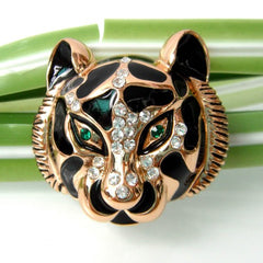 Tiger head brooch