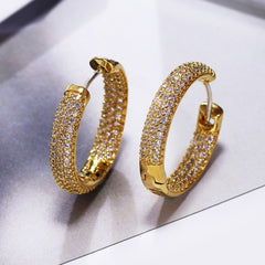 Pavé hoop earrings