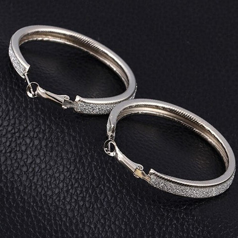 Shimmering hoop earrings