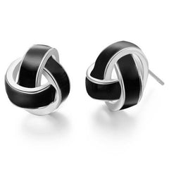 Knot-styled stud earrings