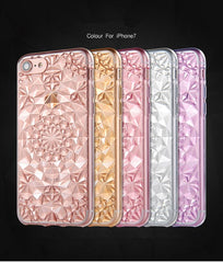 3D Diamond Pattern Soft TPU iPhone Case