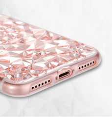 3D Diamond Pattern Soft TPU iPhone Case