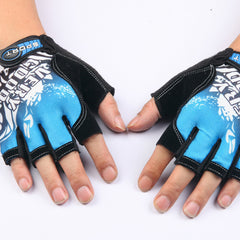 Men's Fingerless Canvas Cycling Gloves