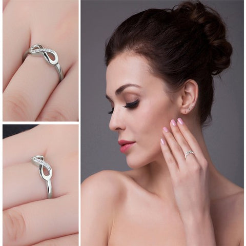 Silver infinity ring