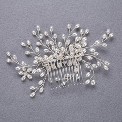 3-piece pearl comb and hair pins