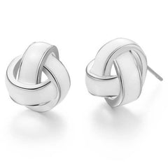 Knot-styled stud earrings