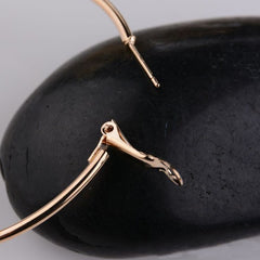 Bamboo-shaped hoop earrings