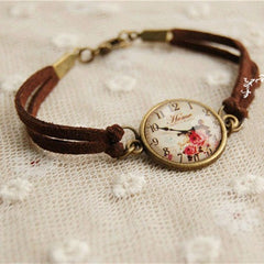 Watch imitation leather bracelet