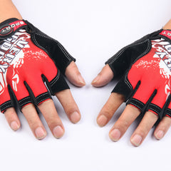 Men's Fingerless Canvas Cycling Gloves