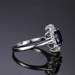 Pare silver blue Safire ring