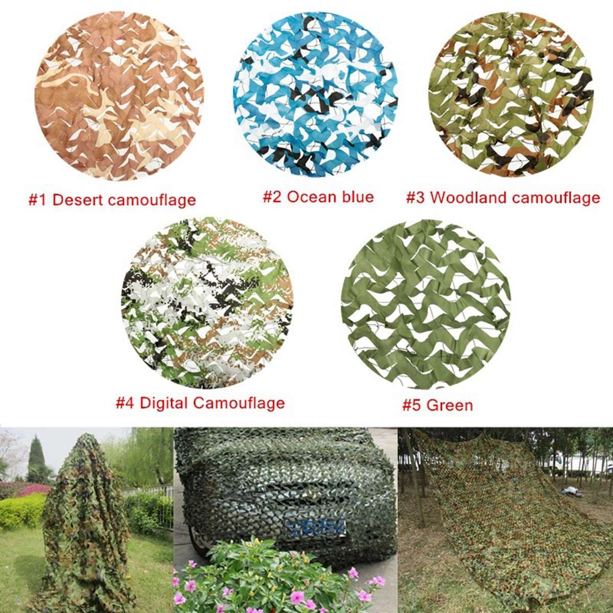 Military Camouflage Sun Shade 5x3