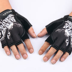 Men's Fingerless Canvas Cycling Gloves