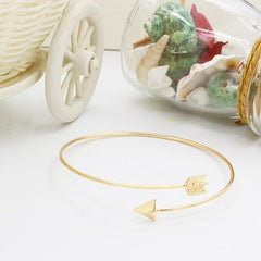 'Cupid's arrow' bangle in gold and silver