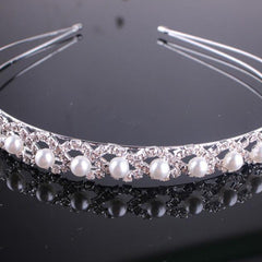 Crystal and pearl-covered headband