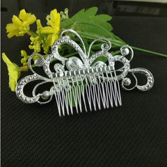 Silver ornamented hair comb