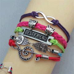 Multilayered leather bracelet