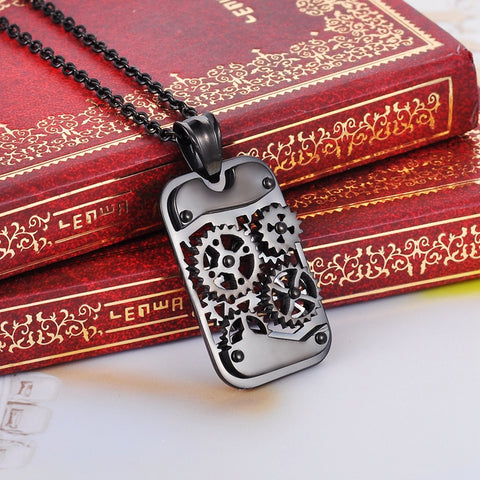 Titanium Steampunk Necklace