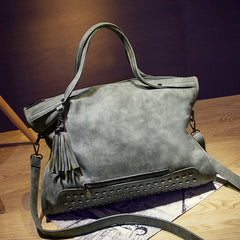 Bolish Rivet Vintage PU Leather Female Handbag