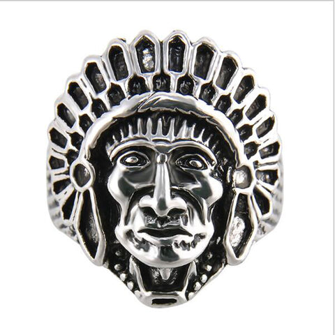 Indian Chief Silver Ring