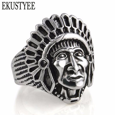 Indian Chief Silver Ring