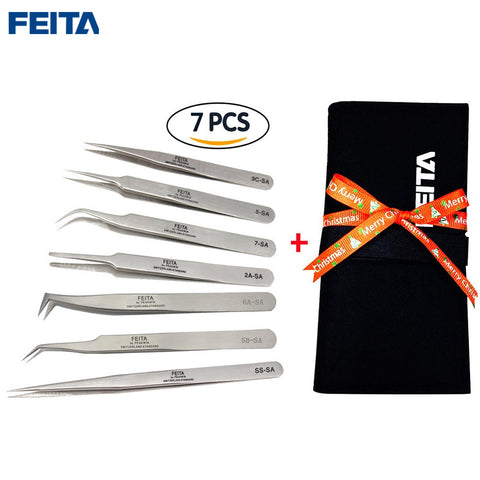 7PCS SA Stainless Steel Tweezers Sets