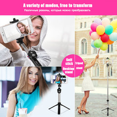 Tripod Selfie Stick With Bluetooth Controller