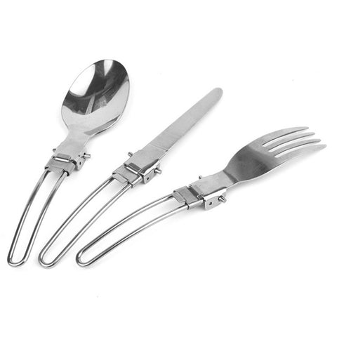 Portable Folding Spoon Fork 3 in 1