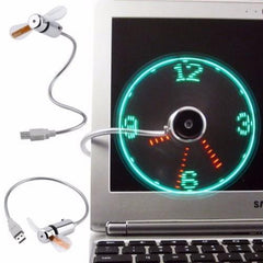 Mini USB Flexible Clock Fan