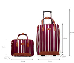 Women's Handbag Rolling Luggage Set