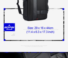 Men's Backpack Black USB Charging