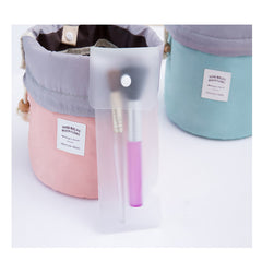 High Quality Barrel Shaped Travel Cosmetic Bag