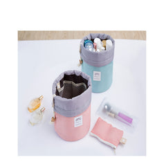 High Quality Barrel Shaped Travel Cosmetic Bag
