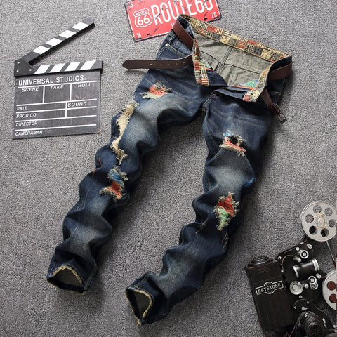 MaxZa Distressed Biker Jeans