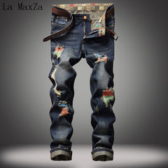 MaxZa Distressed Biker Jeans