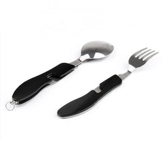 Multi-function Outdoor Camping Picnic Tableware Stainless Steel Cutlery 4 in 1