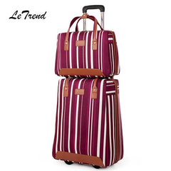 Women's Handbag Rolling Luggage Set