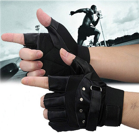 Black Leather Gloves