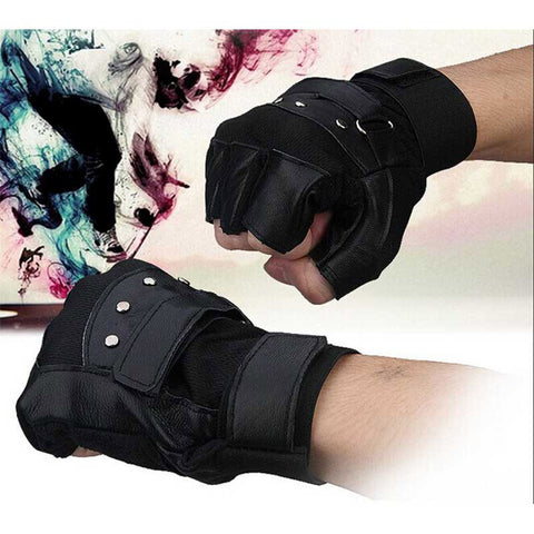 Black Leather Gloves