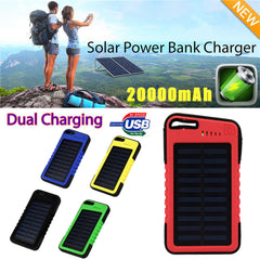 Dual-USB Waterproof Solar Power Battery Charger For All Phones - Free Product, Just Cover Shipping
