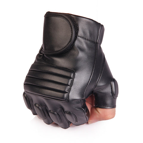 Leather Fingerless Gloves