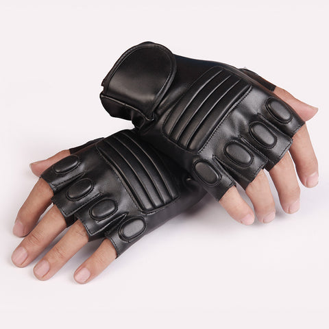 Leather Fingerless Gloves