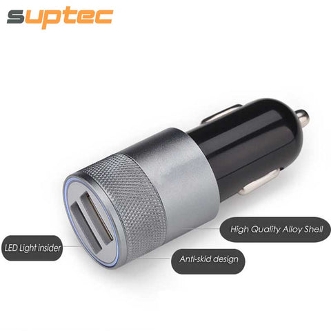 SUPTEC Car Phone Charger 2 Port Mini Dual USB