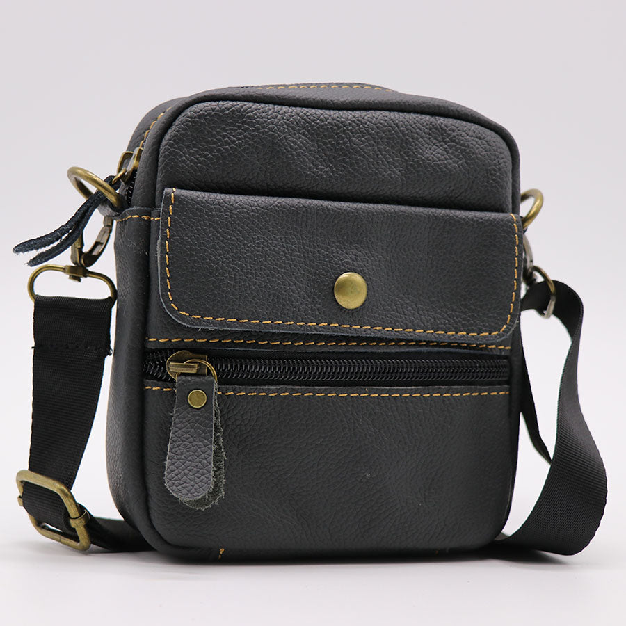 Vintage Genuine Leather Waist Belt Bag Men's