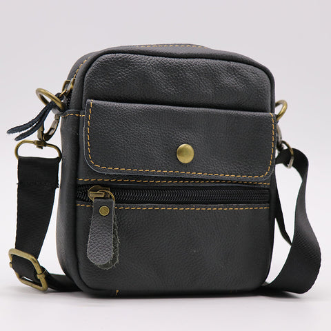 Vintage Genuine Leather Waist Belt Bag Men's