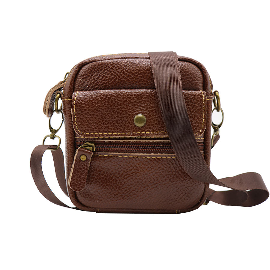 Vintage Genuine Leather Waist Belt Bag Men's
