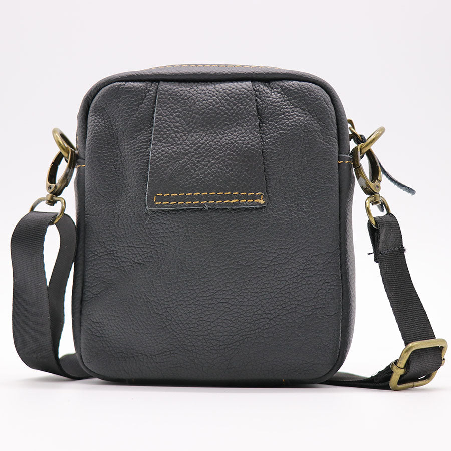Vintage Genuine Leather Waist Belt Bag Men's