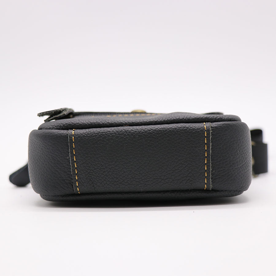 Vintage Genuine Leather Waist Belt Bag Men's