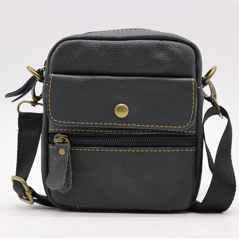 Vintage Genuine Leather Waist Belt Bag Men's