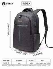 Backpack Large Capacity With USB Charging