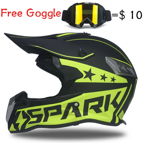 Dirt Biker Helmet & Goggles Set